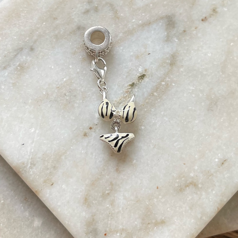 Chamillia sterling/crystal bikini charm
